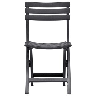 Tuinstoelen inklapbaar 2 st kunststof antraciet 3