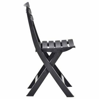 Tuinstoelen inklapbaar 2 st kunststof antraciet 4