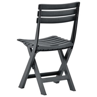 Tuinstoelen inklapbaar 2 st kunststof antraciet 5
