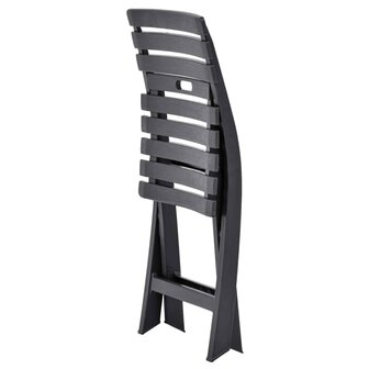 Tuinstoelen inklapbaar 2 st kunststof antraciet 6