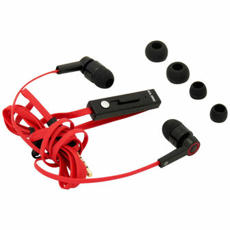 Hoofdtelefoon met microfoon ELBE AUR10MIC Rood 1