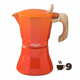 Percolator Oroley Petra Oranje Aluminium 9 Kopjes 4