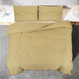 Dekbedovertrekset lichtgewicht 140x200 cm microvezel taupe 5