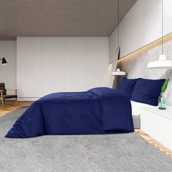 Dekbedovertrekset 155x220 cm microvezel marineblauw 4