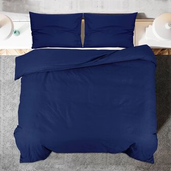 Dekbedovertrekset 155x220 cm microvezel marineblauw 5