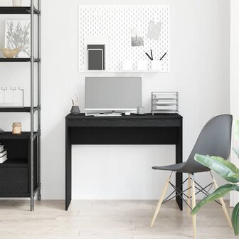 Bureau 90x40x72 cm spaanplaat zwart eikenkleurig 3
