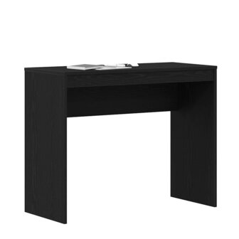 Bureau 90x40x72 cm spaanplaat zwart eikenkleurig 4