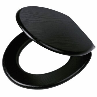 Tiger Soft-close toiletbril Blackwash MDF zwart 252030746 2