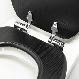 Tiger Soft-close toiletbril Blackwash MDF zwart 252030746 4