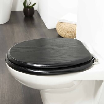 Tiger Soft-close toiletbril Blackwash MDF zwart 252030746 6