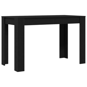 Eettafel 120x60x76 cm spaanplaat zwart eikenkleurig 2
