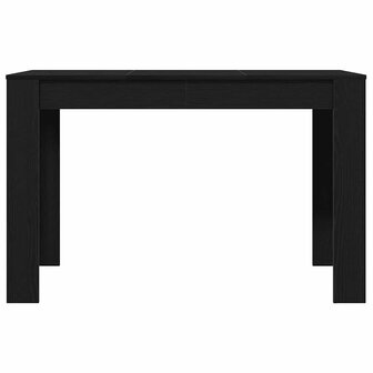 Eettafel 120x60x76 cm spaanplaat zwart eikenkleurig 5