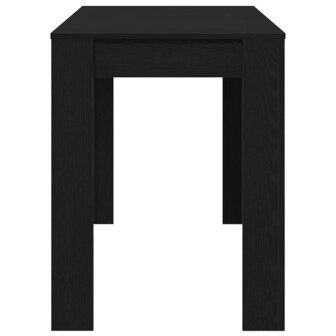 Eettafel 120x60x76 cm spaanplaat zwart eikenkleurig 6