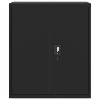 Archiefkast 90x40x145 cm staal zwart 8