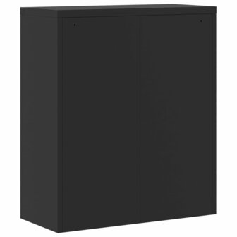 Archiefkast 90x40x105 cm staal zwart 6