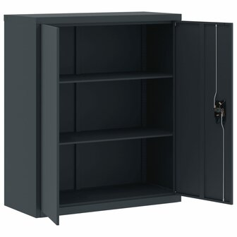 Archiefkast 90x40x105 cm staal antracietkleurig 4