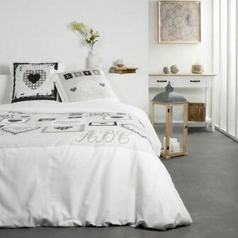 Beddengoedset TODAY Hartjes Wit Tweepersoonsbed 240 x 260 cm 3
