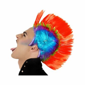 Pruik Multicolour Punker 1
