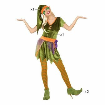 Kostuums voor Volwassenen Groen Fantasie (3 Onderdelen) - Maat: XS/S - Maat: XS/S 2
