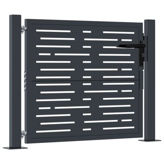 Poort 105x80 cm met vierkantontwerp staal antracietkleurig 2