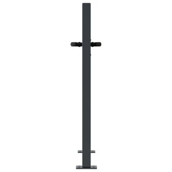 Poort 105x80 cm met vierkantontwerp staal antracietkleurig 4