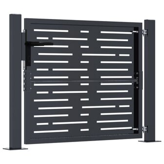 Poort 105x80 cm met vierkantontwerp staal antracietkleurig 5