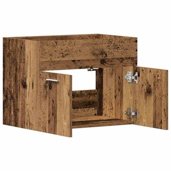 Wastafelkast 60x38,5x46 cm bewerkt hout oud houtkleurig 5