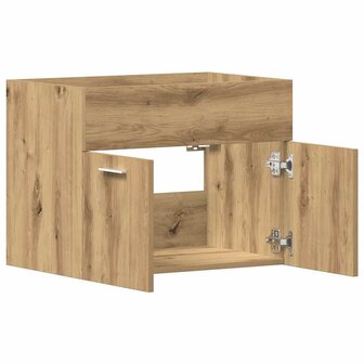 Wastafelkast 60x38,5x46 cm bewerkt hout artisanaal eikenkleur 5