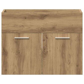 Wastafelkast 60x38,5x46 cm bewerkt hout artisanaal eikenkleur 6
