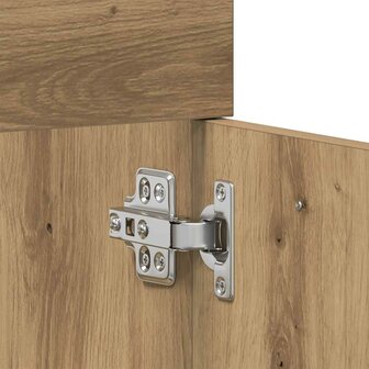 Wastafelkast 60x38,5x46 cm bewerkt hout artisanaal eikenkleur 9