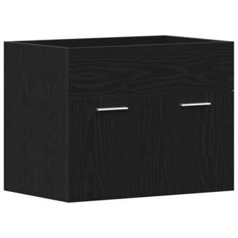 Wastafelkast 60x38,5x46 cm bewerkt hout zwart eikenkleurig 2