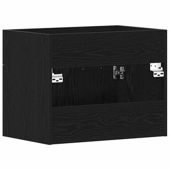 Wastafelkast 60x38,5x46 cm bewerkt hout zwart eikenkleurig 8