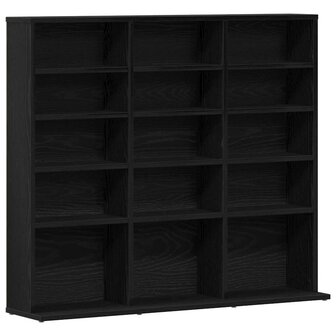 CD-kast 100,5x23x89,5 cm bewerkt hout zwart eikenkleurig 2