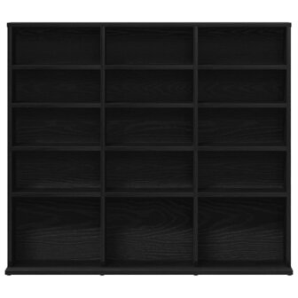 CD-kast 100,5x23x89,5 cm bewerkt hout zwart eikenkleurig 5
