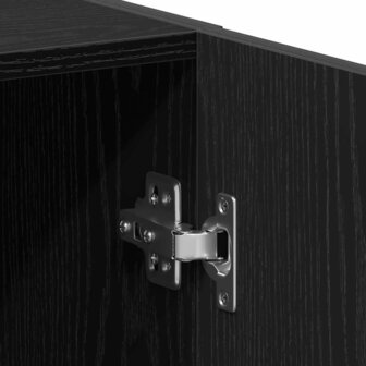 Wasmachinekast 64x25,5x190 cm zwart eikenkleur 9