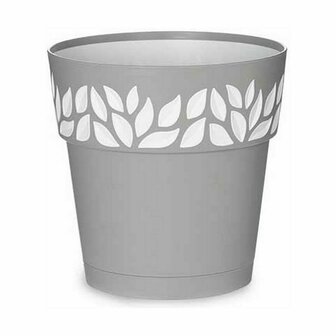 Zelfwaterende bloempot Stefanplast Cloe Grijs Plastic 19 x 19 x 19 cm (12 Stuks) 2