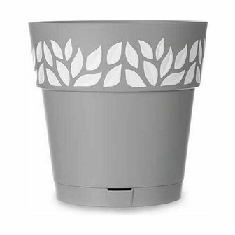 Zelfwaterende bloempot Stefanplast Cloe Grijs Plastic 25 x 25 x 25 cm (6 Stuks) 3