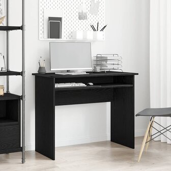 Bureau 90x50x74 cm bewerkt hout zwart eikenkleur 1