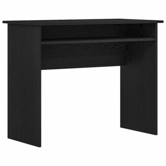 Bureau 90x50x74 cm bewerkt hout zwart eikenkleur 2