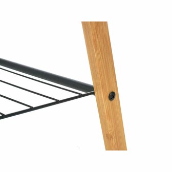 Losstaand handdoekenrek Kipit B7816 Zwart Metaal Bamboe 60 x 90 x 37 cm 4 Stuks 4