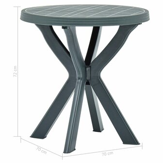 Bistrotafel &Oslash;70 cm kunststof groen 5