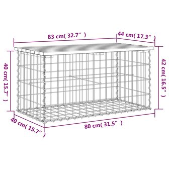 Tuinbank schanskorfontwerp 83x44x42 cm massief douglashout 8