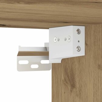 2-delige Badkamermeubelset bewerkt hout artisanaal eikenkleur 9