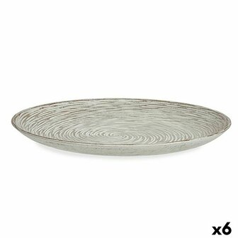 Tafeldecoratie Spiraal Wit Hout MDF 34,5 x 3 x 34,5 cm (6 Stuks) 1