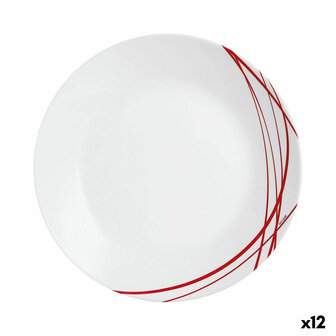 Dinerbord Arcopal Domitille Rojo Tweekleurig Glas 25 cm (12 Stuks) 1