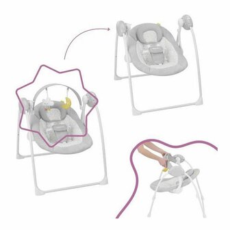 Schommelstoel Badabulle Candy Comfort Swing Grijs Wit 5