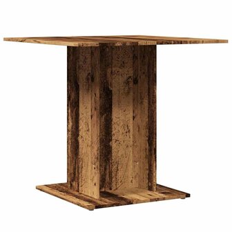 Eettafel 80x80x75 cm bewerkt hout oud houtkleurig 2