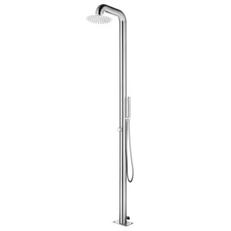 Buitendouche met grijze basis 230 cm roestvrij staal 3