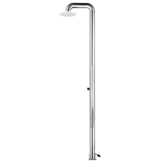 Buitendouche met grijze basis 230 cm roestvrij staal 4