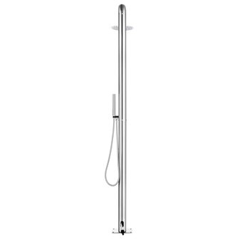 Buitendouche met grijze basis 230 cm roestvrij staal 6
